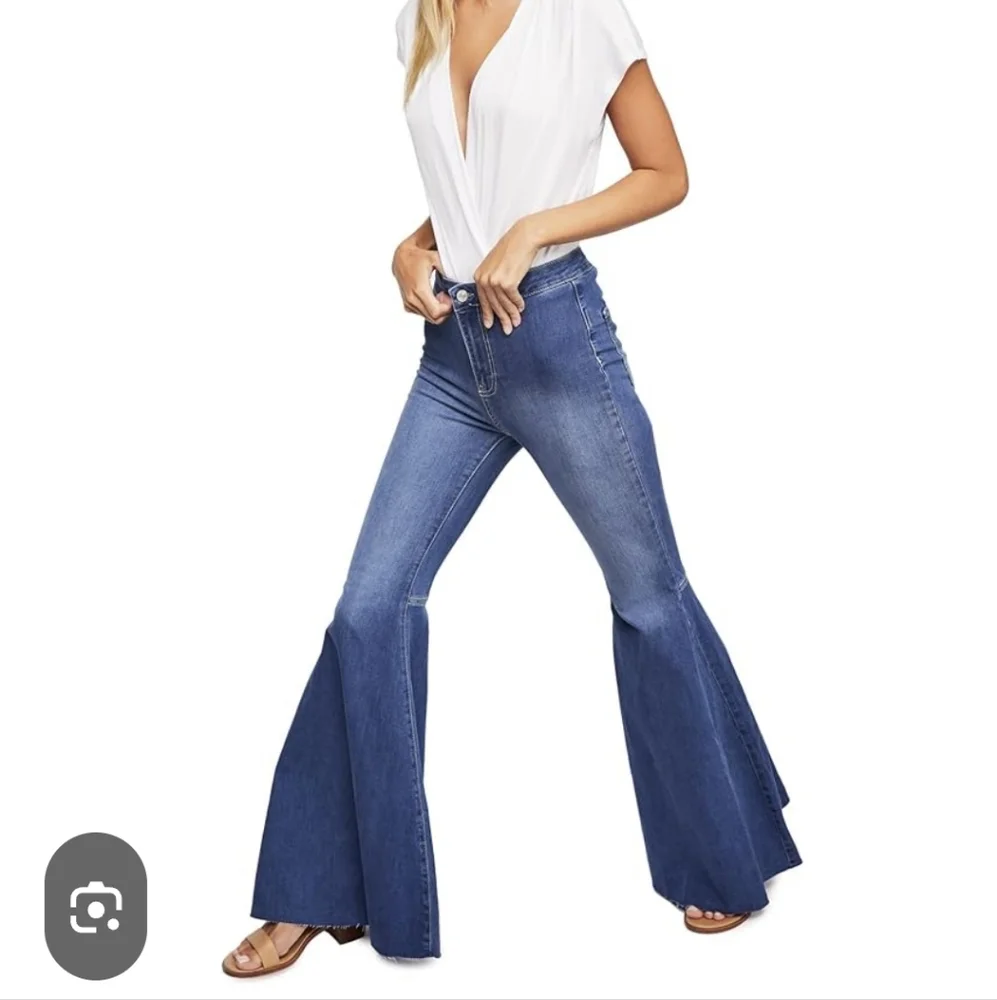 We The Free Thirty One Dark Blue Flare Jeanse  Women's
